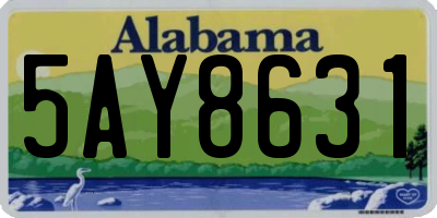 AL license plate 5AY8631