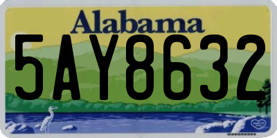 AL license plate 5AY8632