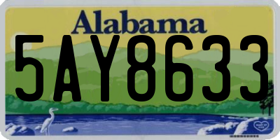 AL license plate 5AY8633