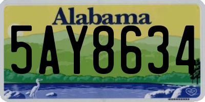 AL license plate 5AY8634