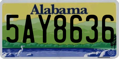 AL license plate 5AY8636