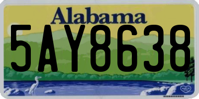 AL license plate 5AY8638