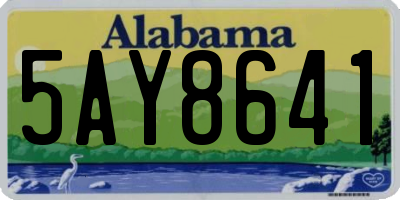 AL license plate 5AY8641