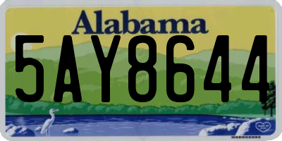 AL license plate 5AY8644