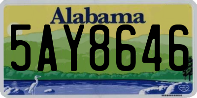 AL license plate 5AY8646