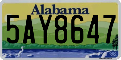 AL license plate 5AY8647