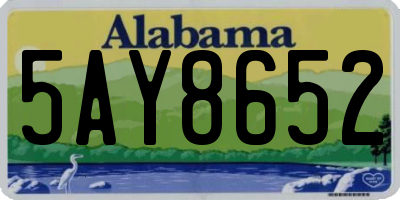 AL license plate 5AY8652