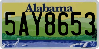 AL license plate 5AY8653