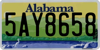 AL license plate 5AY8658