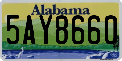 AL license plate 5AY8660