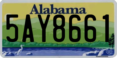 AL license plate 5AY8661