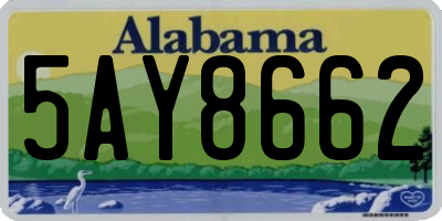 AL license plate 5AY8662
