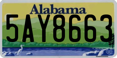 AL license plate 5AY8663