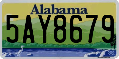 AL license plate 5AY8679