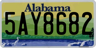 AL license plate 5AY8682