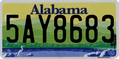 AL license plate 5AY8683