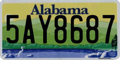AL license plate 5AY8687