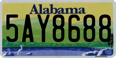 AL license plate 5AY8688