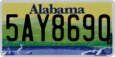AL license plate 5AY8690