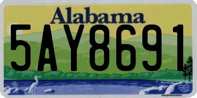 AL license plate 5AY8691