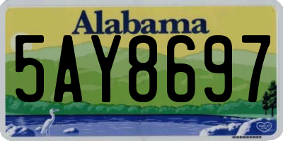 AL license plate 5AY8697