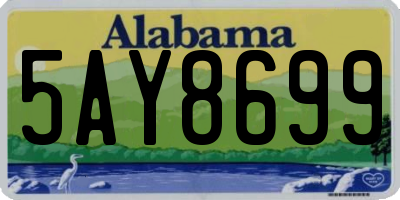 AL license plate 5AY8699