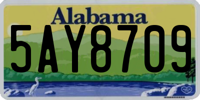 AL license plate 5AY8709
