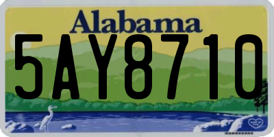 AL license plate 5AY8710