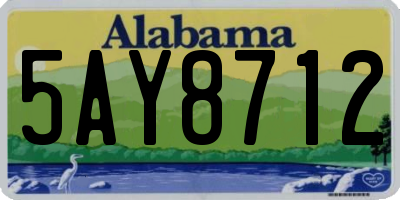 AL license plate 5AY8712