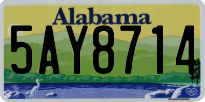AL license plate 5AY8714