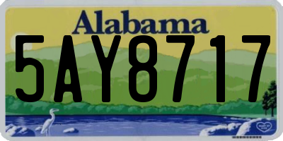 AL license plate 5AY8717