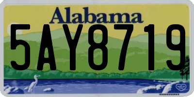 AL license plate 5AY8719