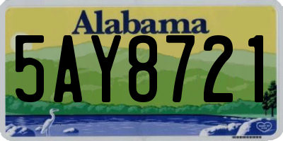 AL license plate 5AY8721