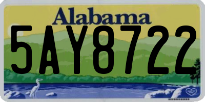 AL license plate 5AY8722