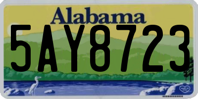 AL license plate 5AY8723