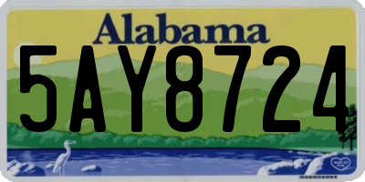 AL license plate 5AY8724