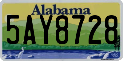 AL license plate 5AY8728