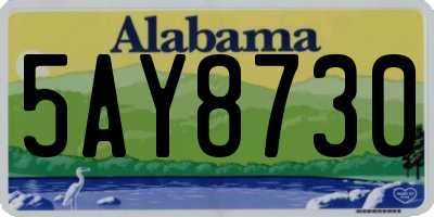 AL license plate 5AY8730