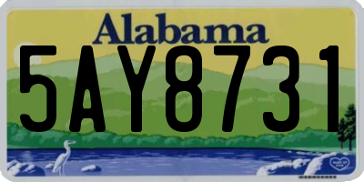 AL license plate 5AY8731