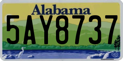 AL license plate 5AY8737