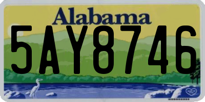 AL license plate 5AY8746