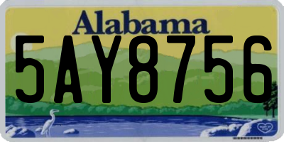 AL license plate 5AY8756