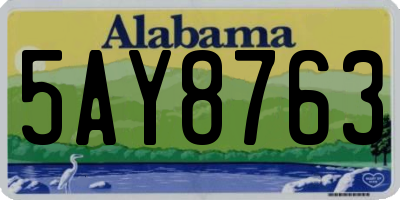 AL license plate 5AY8763