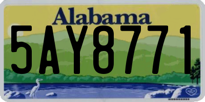 AL license plate 5AY8771