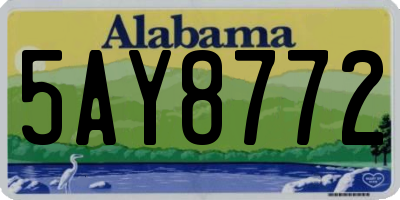 AL license plate 5AY8772