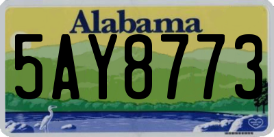 AL license plate 5AY8773