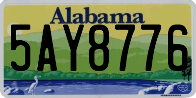 AL license plate 5AY8776