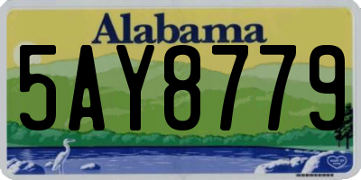 AL license plate 5AY8779
