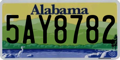 AL license plate 5AY8782