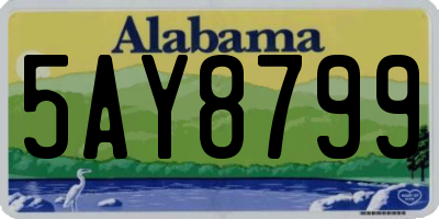 AL license plate 5AY8799